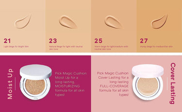MISSHA Magic Cushion Cover Light I SHADE NO. 23 I 15g I Mousse Foundation I Long Lating Formula I Hydrating Skin I Matte Finish I Natural Glow I All SKin types